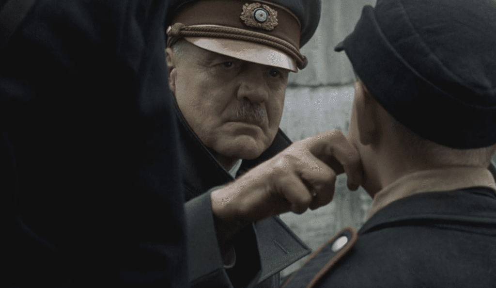 Bruno Ganz portrays the dictator in the final days of the Third Reich in Downfall (2004).